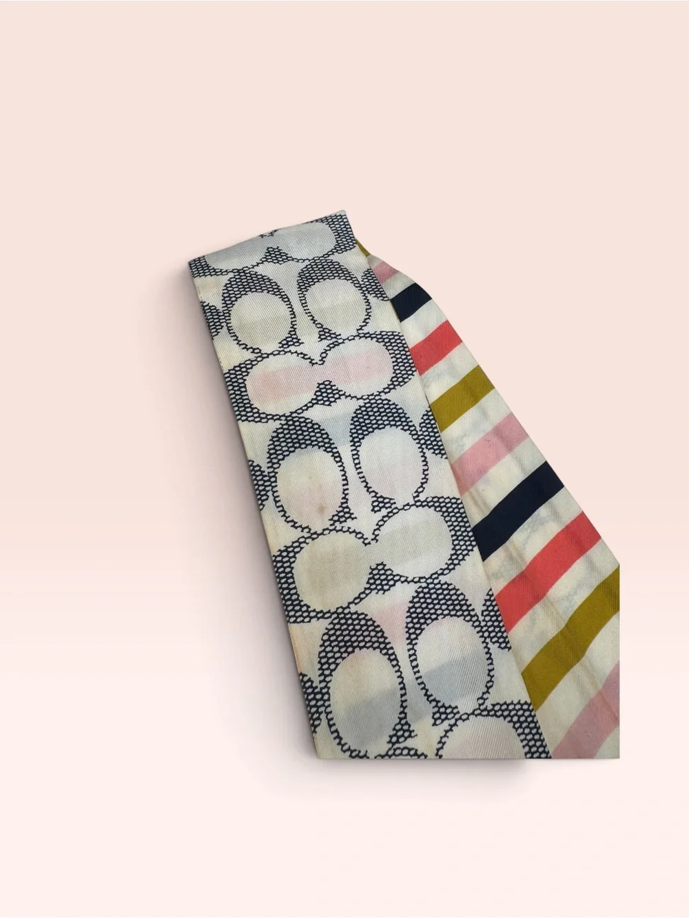 Coach Silk Signature Skinny Scarf 32 inches